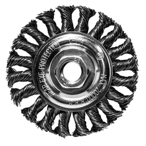 Century Drill Angle Grinder Wire Wheel, 4" Knot, M10 x 1.25 Arbor (76048)