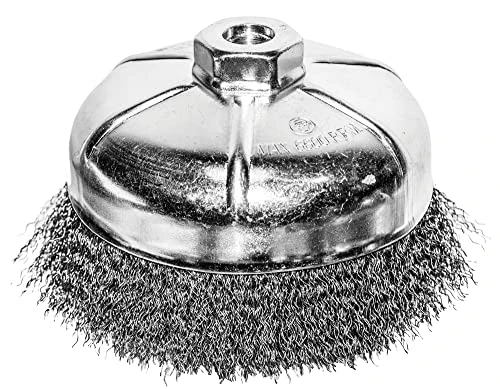 Century Drill Angle Grinder Cup Brush, 6" Crimped, Size 5/8 X 11 (76061)