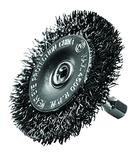 Century Drill Wire Radial Brush, 3" Fine, Shank Safe Rpm 4,500 (76433)