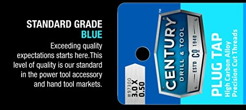 Century Drill Carbon Steel Metric Tap 12.0 x 1.50 Precision Tool (97320) — product image 2