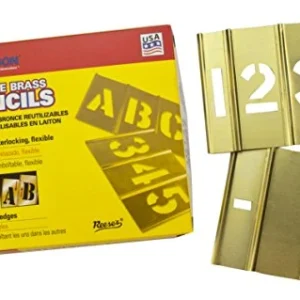 CH Hanson 15pcs 4" Brass Numbers Stencil Set (10014)