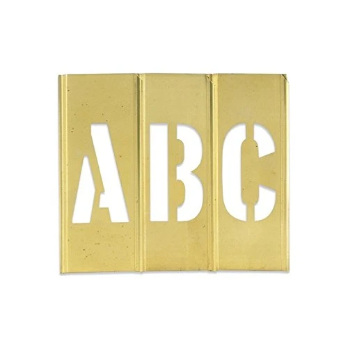 CH Hanson 45pc 2" Brass Letter/Number Stencil Set (10071)