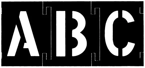 CH Hanson 46pc 6" PVC Letter/Number Stencil Set (10198)