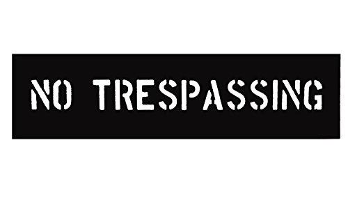 CH Hanson 2" NO TRESPASSING Safety Sign Stencil Kit (12403)