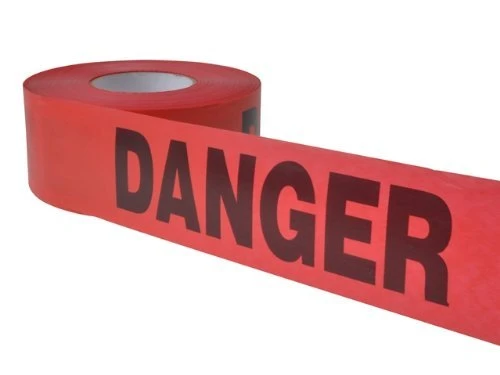 CH Hanson 1000'x 3" Red DANGER Barricade Tape - 1 Roll (14998)