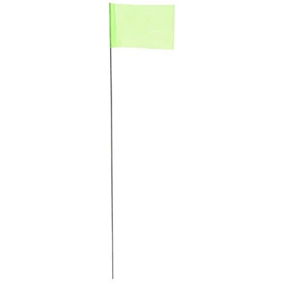 CH Hanson 10pcs 15" Staff Lime Fluorescent Stake Flags (15067)