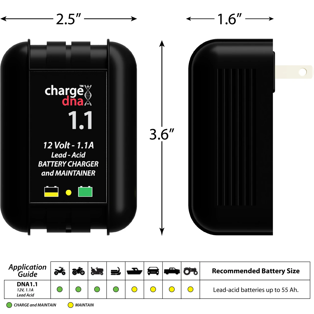 ChargeDNA 1.1 Battery Charger and Maintainer (030-0013-03) — product image 5