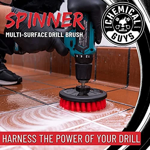 Chemical Guys Red Heavy Duty Spinner Carpet Drill Brush (ACC508) — product image 3