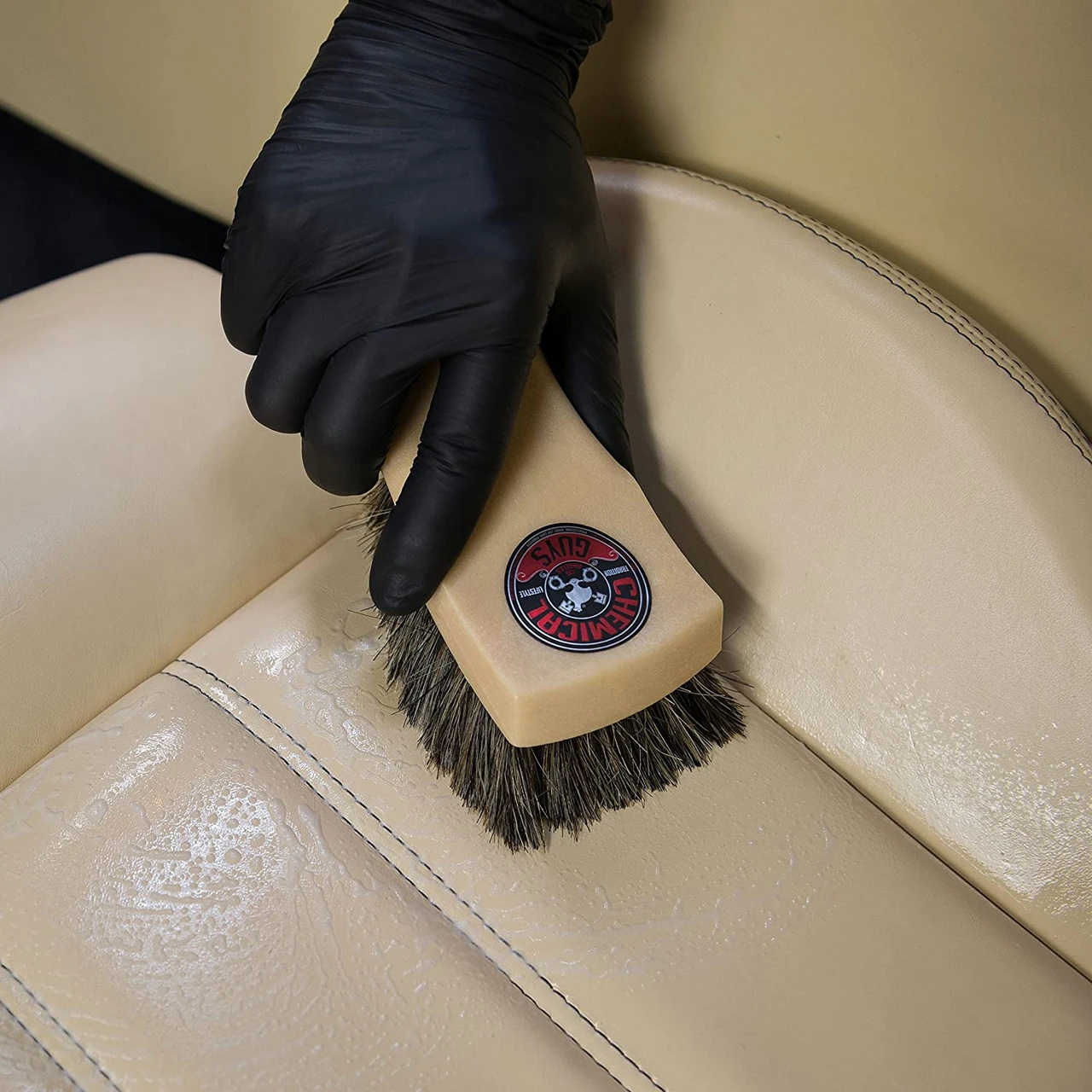 Chemical Guys Long Bristle Horse Hair Leather Cleaning Brush (ACC_S95) — product image 3