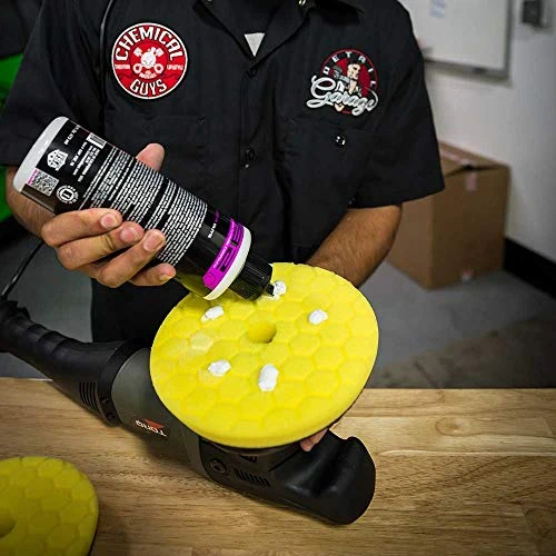 Chemical Guys 5" Yellow Hex-Logic Heavy Cutting Pad (BUFX111HEX5) — product image 2