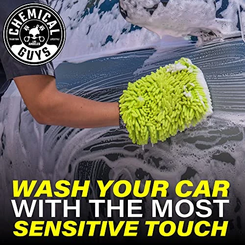 Chemical Guys Lime Green Chenille Wash Mitt (MIC493) — product image 2