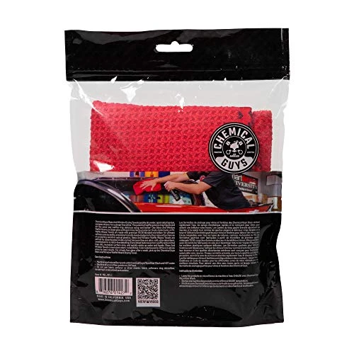 Chemical Guys Red Waffle Weave Glass/Window Microfiber Towel (MIC707) — product image 3