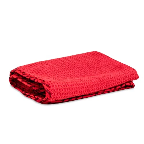 Chemical Guys Red Waffle Weave Glass/Window Microfiber Towel (MIC707) — product image 4