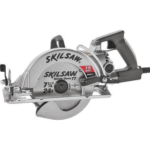 Chervon Worm Drive Saw, 15 A, 7-1/4" Dia, 0.812" Arbor, 2-13/32" (SPT77W-01)