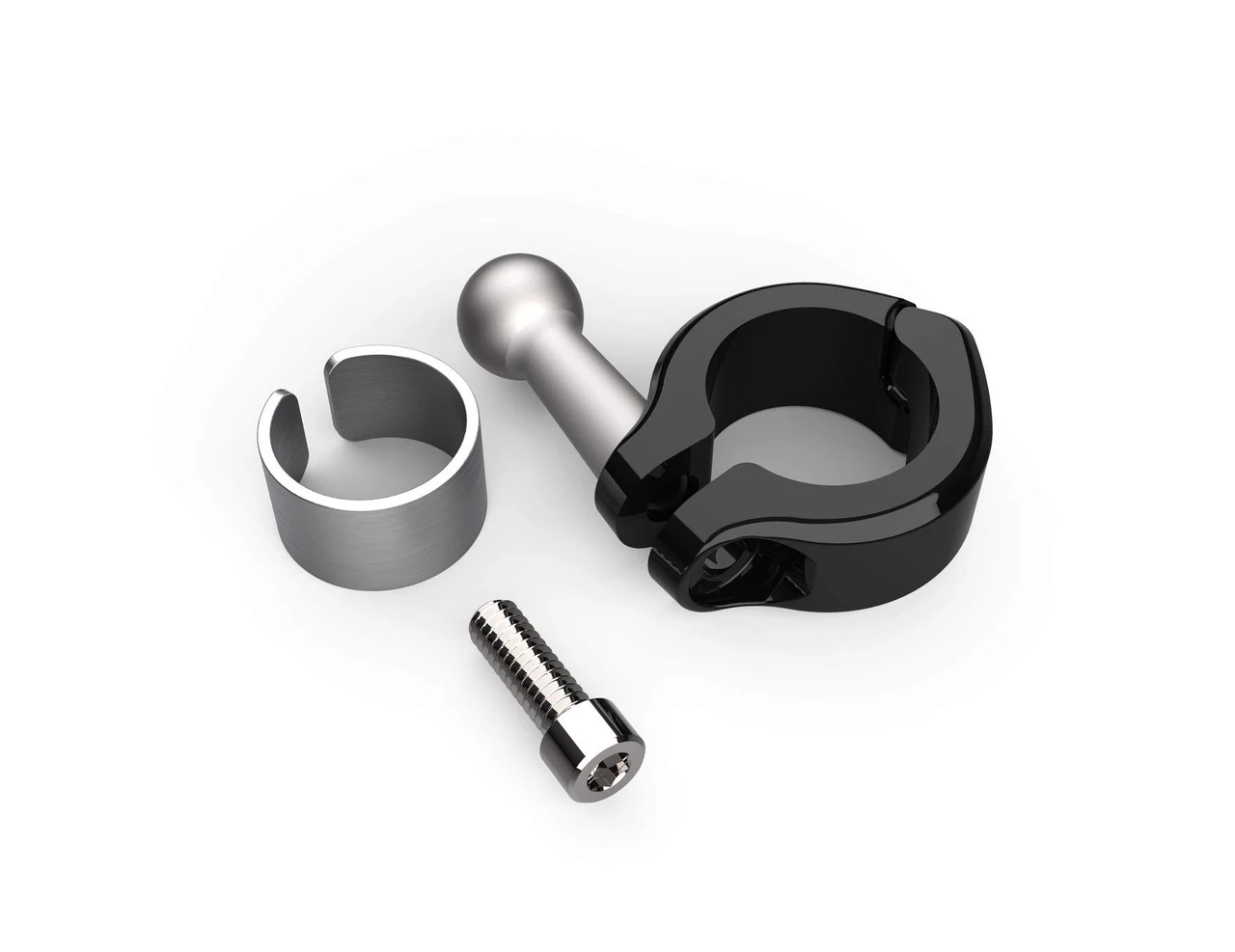 Ciro 7/8"-1" Aluminum Bar Mount Clamp Black (50129)
