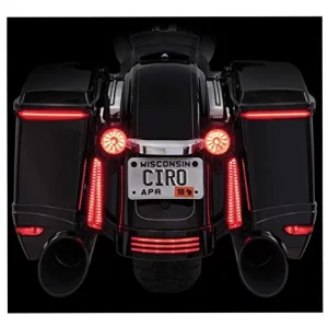 Ciro Bag Blades Led Lights, Fits '97-'13 Harley Flht Fltr Models, Amber (40028)