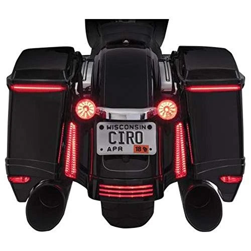 Ciro Bag Blades Low Profile Led Lights '14-Up Harley W/Controller, Amber (40008)