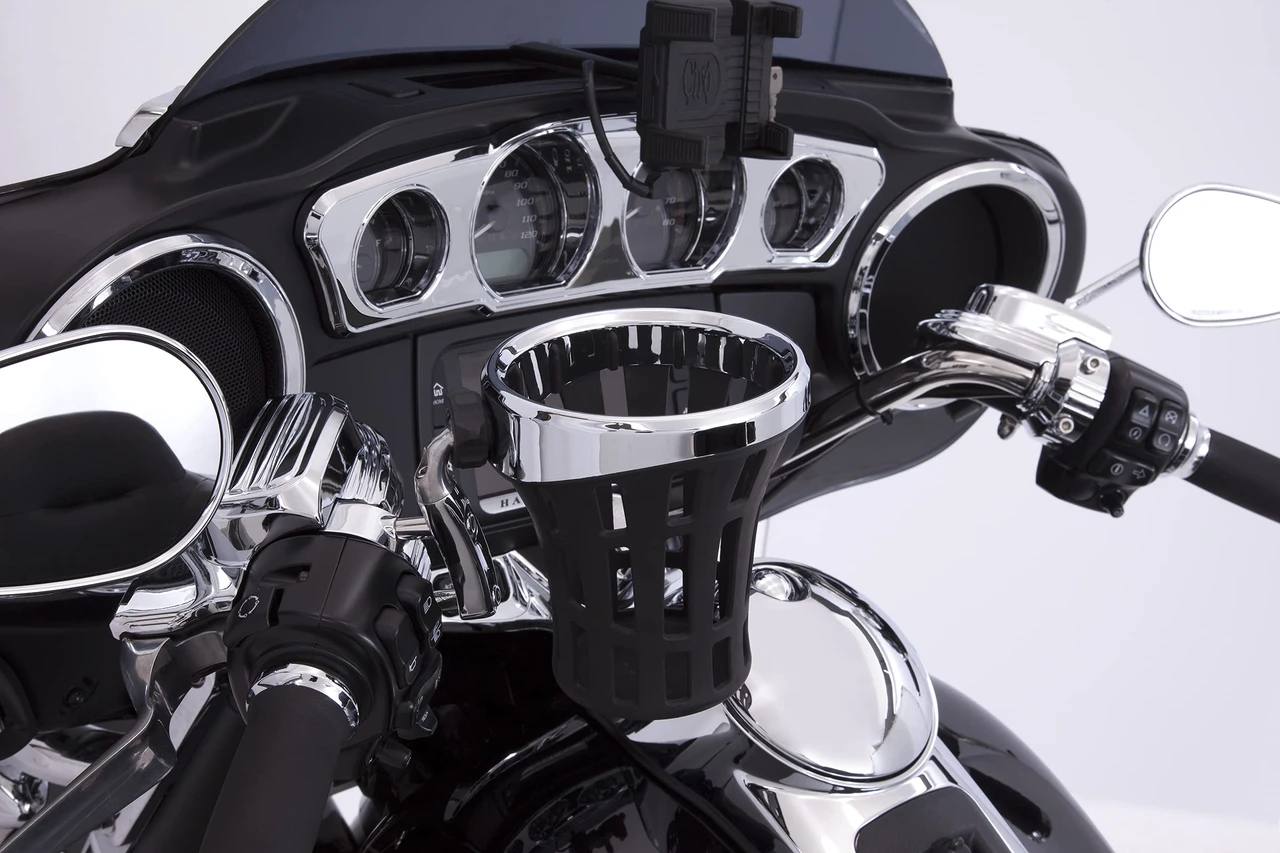 Ciro Chrome Big Ass Drink Holder With Chrome Perch Mount (50810) — product image 3