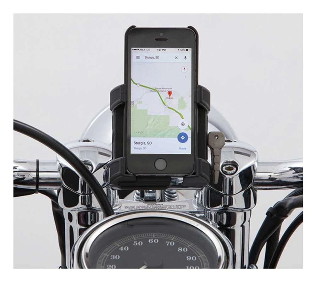 Ciro Chrome Smartphone/Gps Holder For 1-1/4" Handlebars (50314)