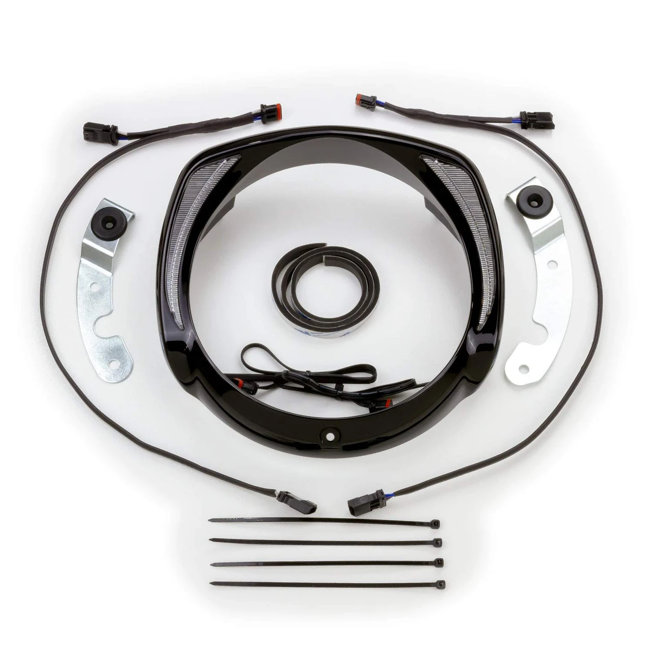 Ciro Fang Led Headlight Bezel Black With Amber Turn Signal (45206) — product image 2