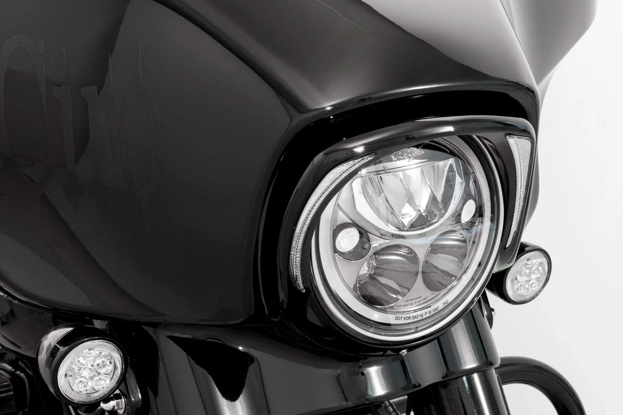 Ciro Fang Led Headlight Bezel Black With Amber Turn Signal (45206) — product image 3