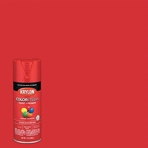 Krylon Colormaxx Spray Paint & Primer In/Outdoor Gloss Banner Red (K05503007) — product image 2