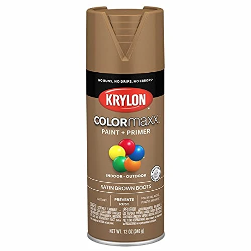 Krylon COLORmaxx Satin Brown Boots Spray Paint and Primer (K05559007)