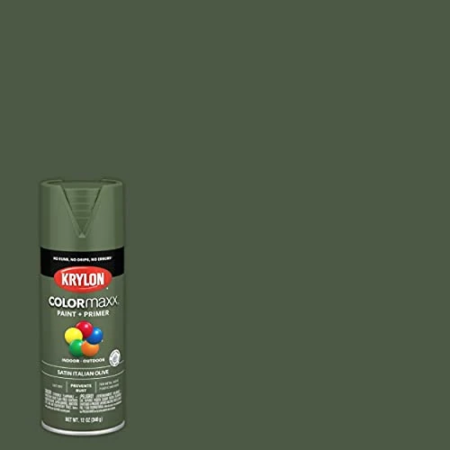 Krylon COLORmaxx Satin Olive Green Spray Paint and Primer (K05566007) — product image 2