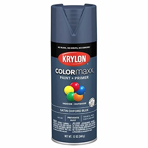Krylon COLORmaxx Satin Oxford Blue Spray Paint & Primer (K05571007)