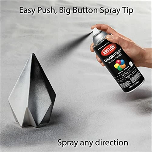Krylon COLORmaxx Semi-Flat Black Spray Paint and Primer (K05578007) — product image 3