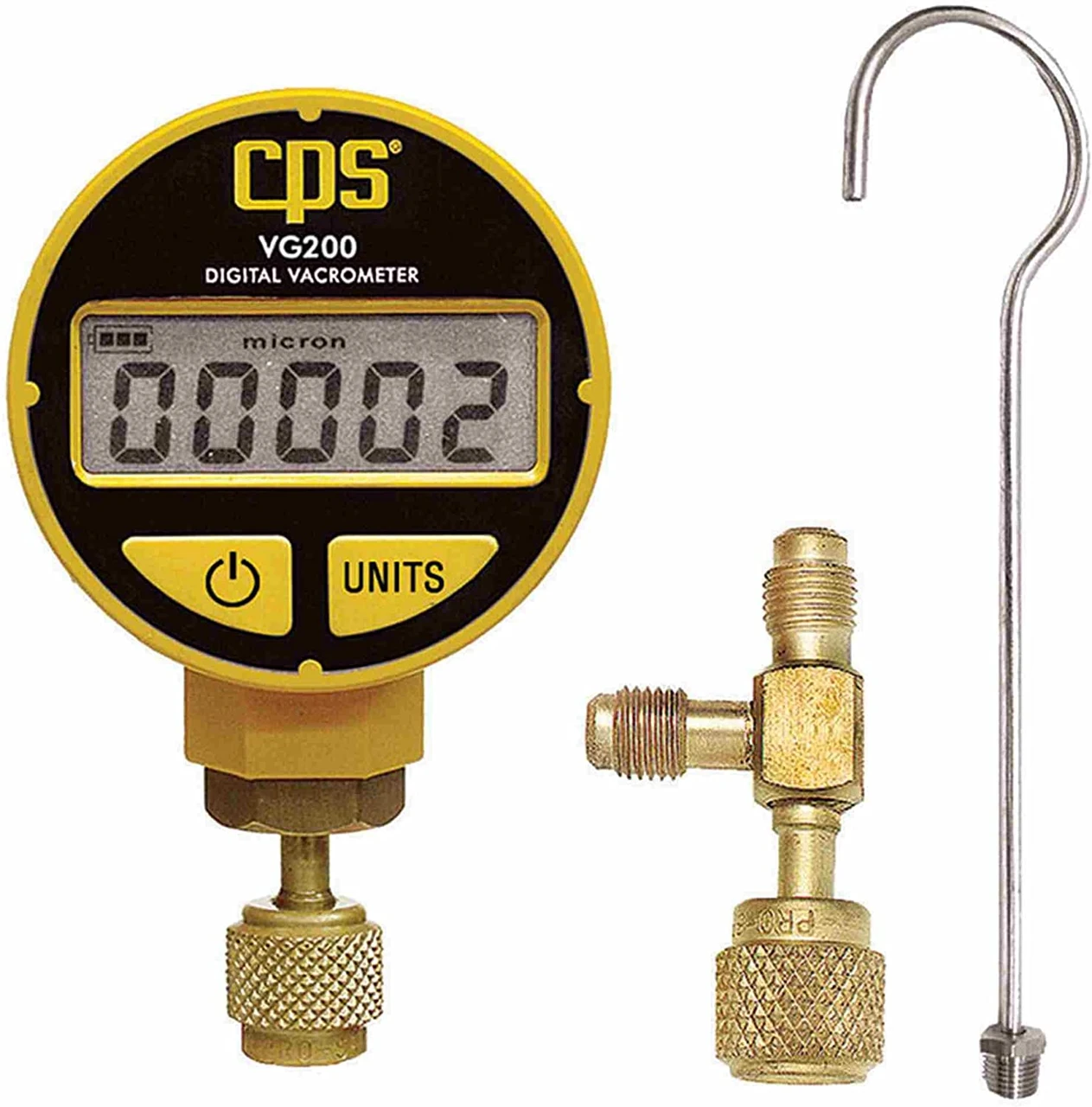 CPS Products Digital Vacuum Gauge - Microns, Torr and Millibar (VG200) — product image 2