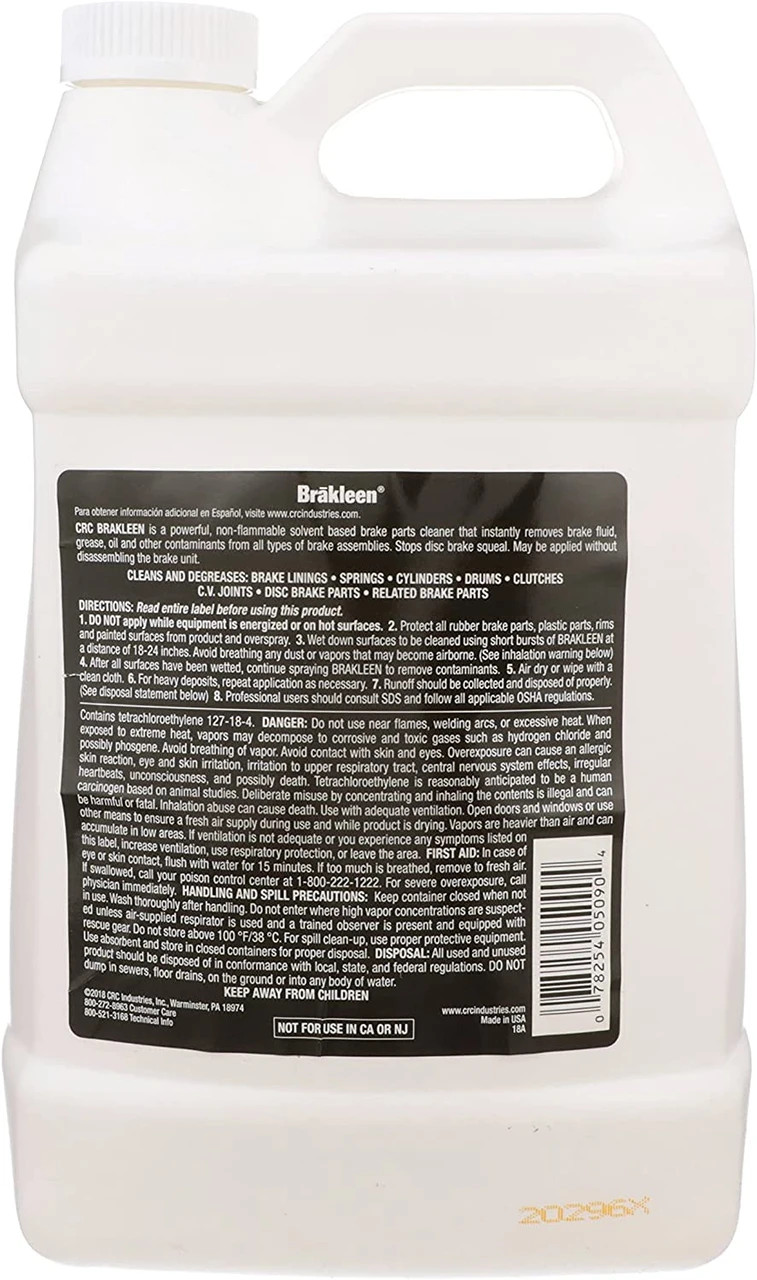 CRC Industries Brake Cleaner Bottle, Gallon (05090) — product image 2
