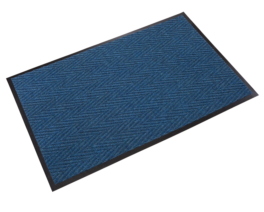 Crown Matting Chevron 3'x5' Steel Blue (CN 0035SB)