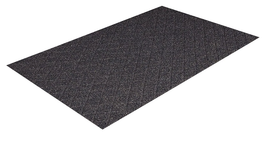 Crown Matting Diamond-Deluxe Heavy-Duty Unbacked with Grit-Safe 4'x40' Black w/Grit (DT HU44RB)