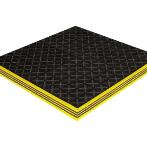 Crown Matting Ergo X-Treme Solid-Top 39"x78" Black w/Yellow (XT 0036SB)