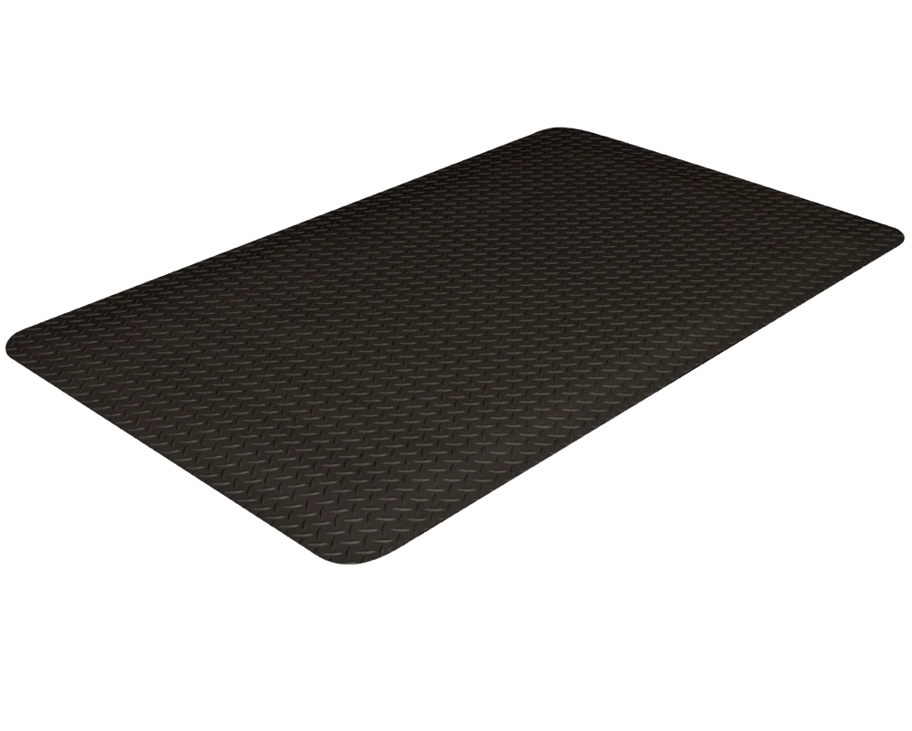 Crown Matting Industrial Deck Plate 2'x3' Black (CD 0023DB)