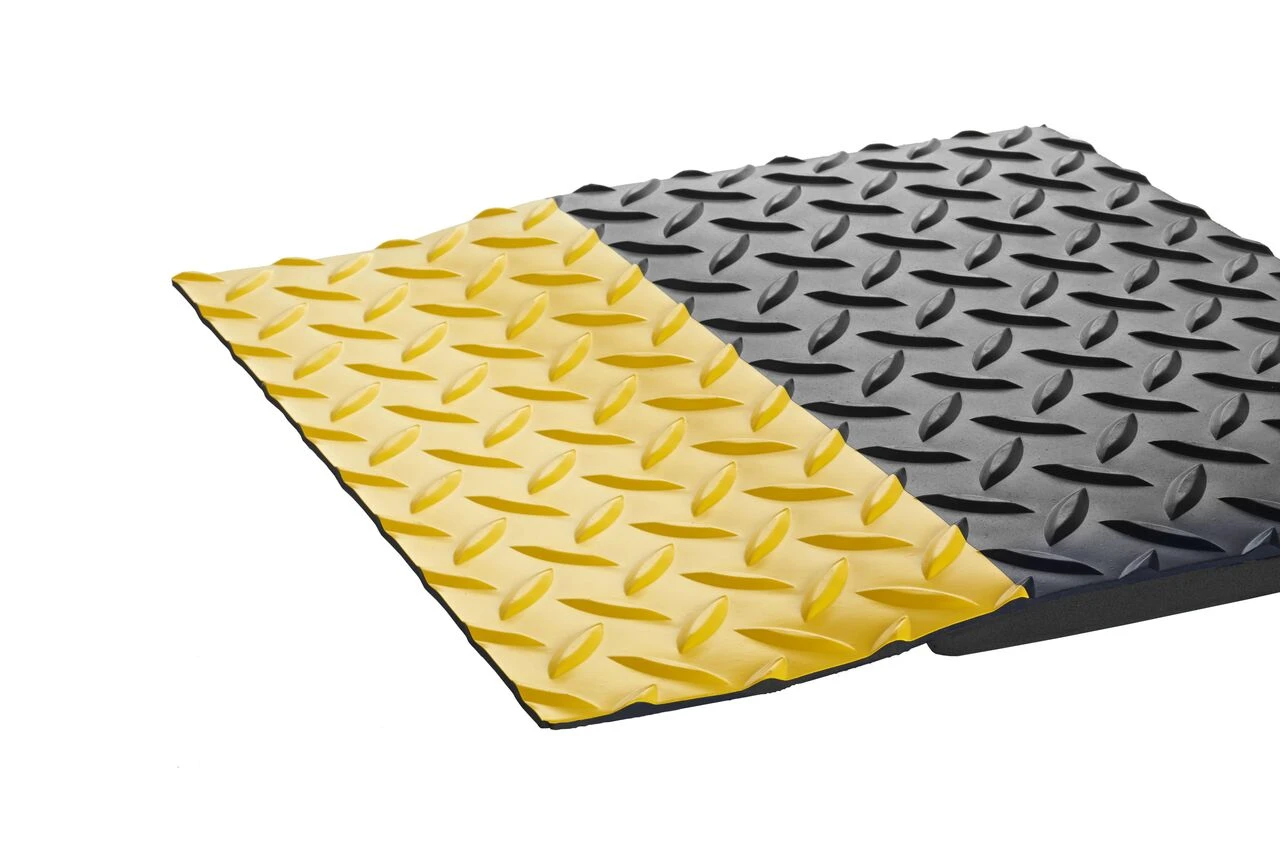 Crown Matting Industrial Deck Plate 2'x75' Black w/Yellow (CDR0024YB-75) — product image 2