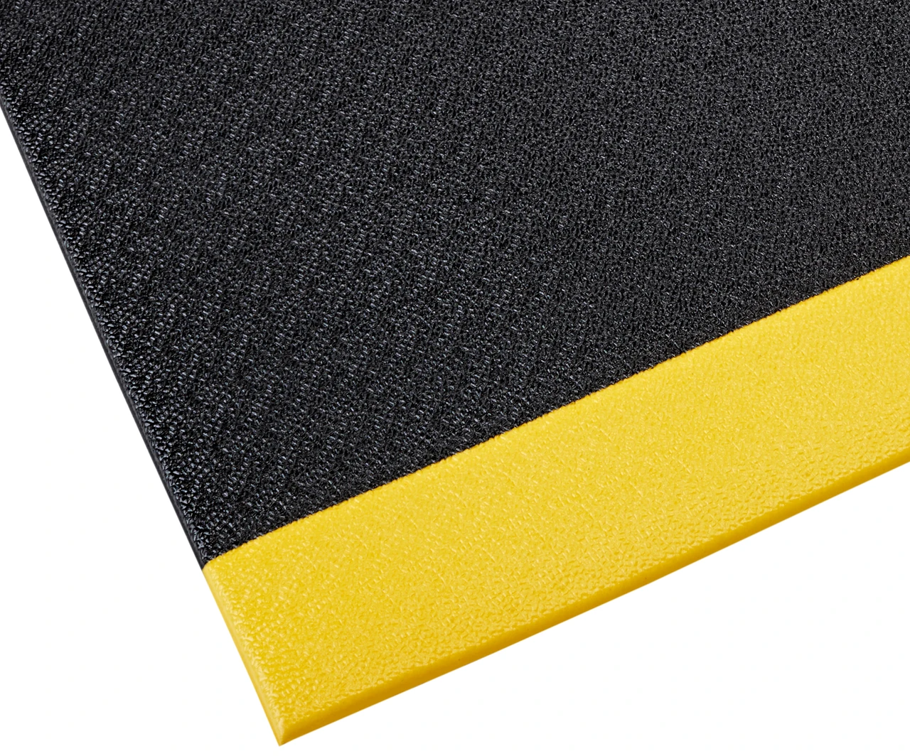 Crown Matting Tuff-Spun 3/8 Pebble-Surface 4'x60' Black w/Yellow (SER3848BP)