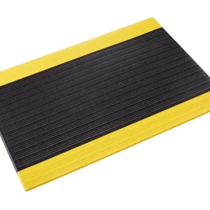 Crown Matting Tuff-Spun 3/8 Rib-Surface 3'x12' Black w/Yellow (SE 3832YB)