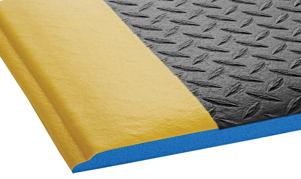 Crown Matting Wear-Bond Comfort-King Diamond-Surface 2'x3' Black w/Yellow (WB Z023YD) — product image 2