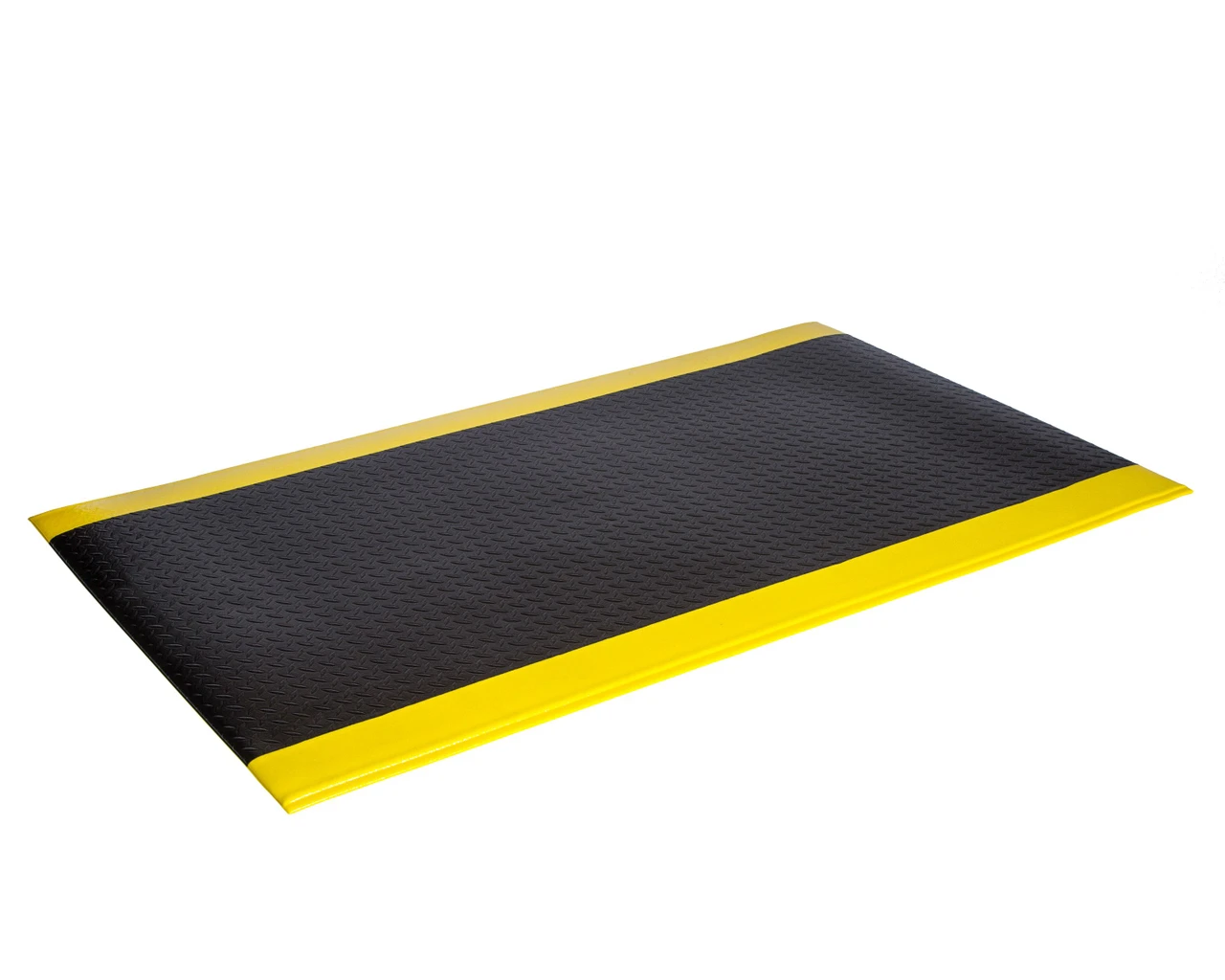 Crown Matting Wear-Bond Tuff-Spun Diamond-Surface 2'x75' Black w/Yellow (WBR0024YD-75)