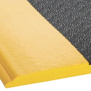 Crown Matting Wear-Bond Tuff-Spun Pebble-Surface 3'x5' Black w/Yellow (WB 0035YP)