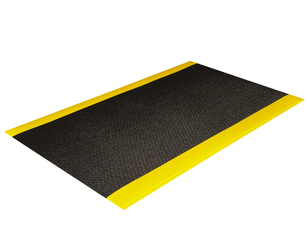 Crown Matting Wear-Bond Tuff-Spun Pebble-Surface 3'x5' Black w/Yellow (WB 0035YP) — product image 2