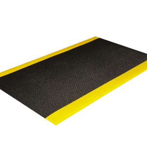 Crown Matting Wear-Bond Tuff-Spun Pebble-Surface 4'x75' Black w/Yellow (WBR0048YP-75)