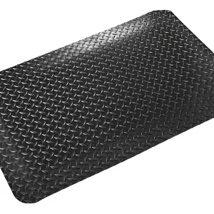 Crown Matting Workers-Delight Deck Plate Ultra 2'x75' Black (WDR3424BK-75)