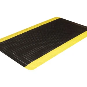 Crown Matting Workers-Delight Deck Plate Ultra 3'x5' Black w/Yellow (WD 3435YB)