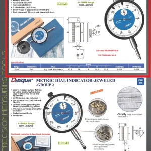 DASQUA 0-10MM LUG BACK DAIL INDICATOR (5111-1005)