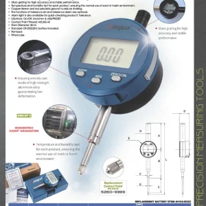 DASQUA 0-12.7MM/0-0.5" 0.01MM/0.0005" ABSOLUTE DIGITAL INDICATOR (5340-8105)