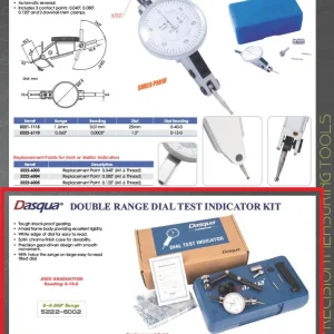 DASQUA 0.06" DOUBLE RANGE TEST INDICATOR KIT (5222-6002)