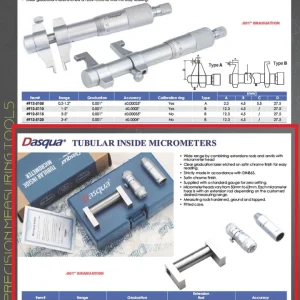 DASQUA 2-4" 0.001" INSIDE TUBE MICROMETER (4312-5106)